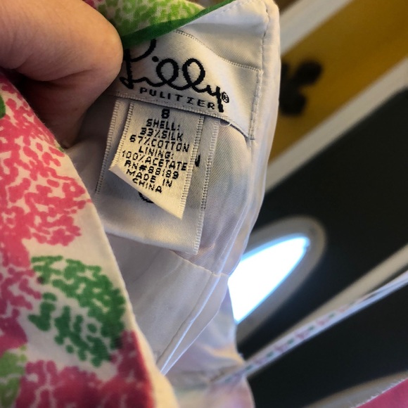 Lilly Pulitzer dress. Silk and linen. Pink white - Picture 5 of 6